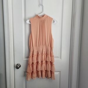 Express Peach Textured Dress